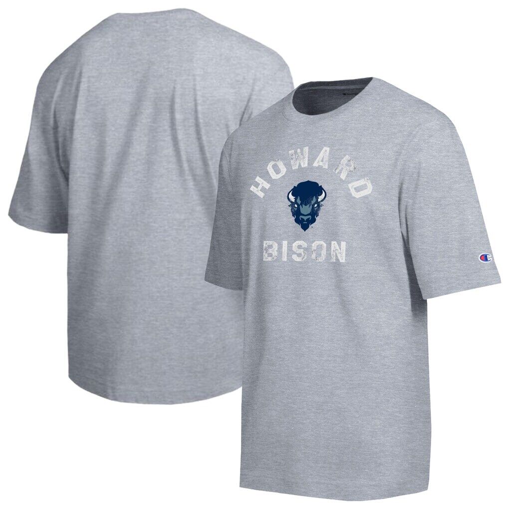 Howard Bison Champion Weathered Team T-Shirt - Heather Gray