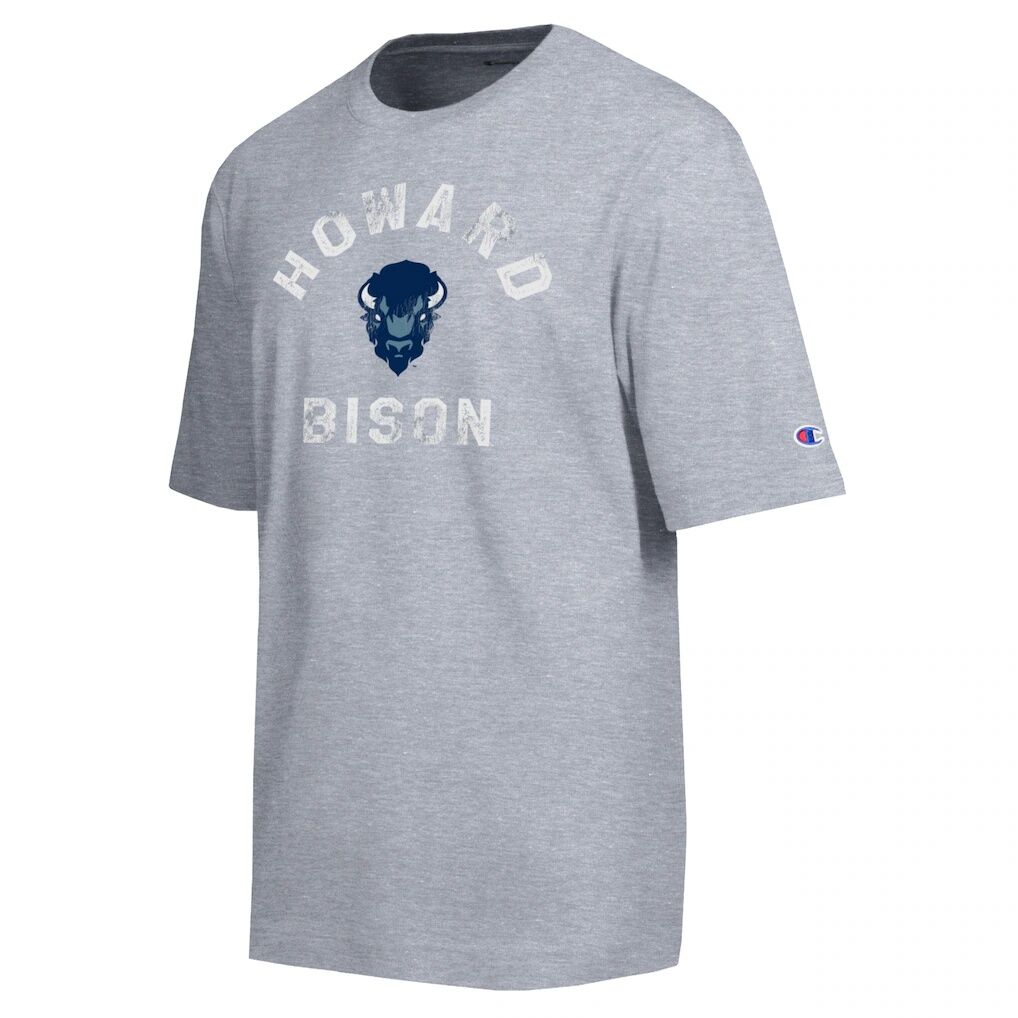 Howard Bison Champion Weathered Team T-Shirt - Heather Gray
