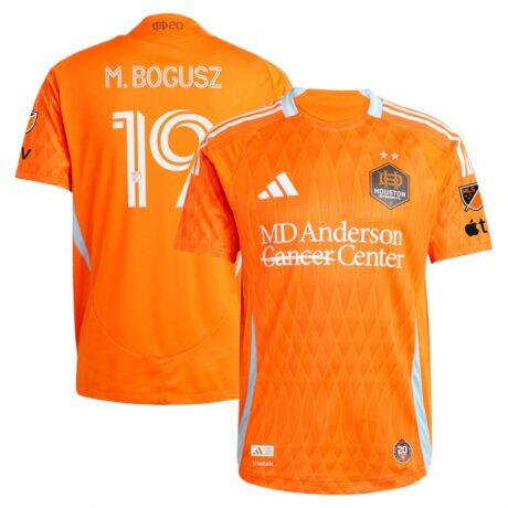 Mateusz Bogusz Houston Dynamo FC adidas 2025 Season 20 On-Field Authentic Jersey - Orange - Front View