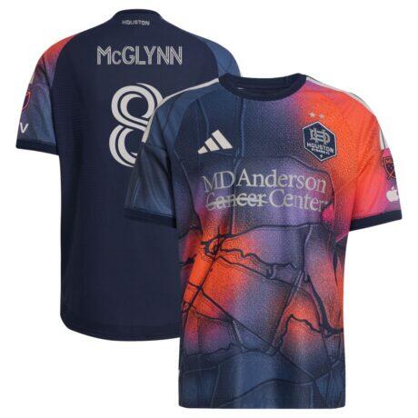 Jack McGlynn Houston Dynamo FC adidas 2026 Mission Control On-Field Authentic Patch Jersey - Blue - Front View
