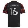 Julian Hall New York Red Bulls adidas Youth 2026 The Rooted Kit Replica jersey - Black - Detail View