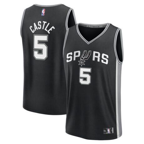 Stephon Castle San Antonio Spurs Fashion7 Youth Fast Break Jersey - Icon Edition