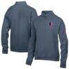 St. Louis CITY SC Logo ComfortWash Fleece Quarter-Zip Jacket - Blue - Front View