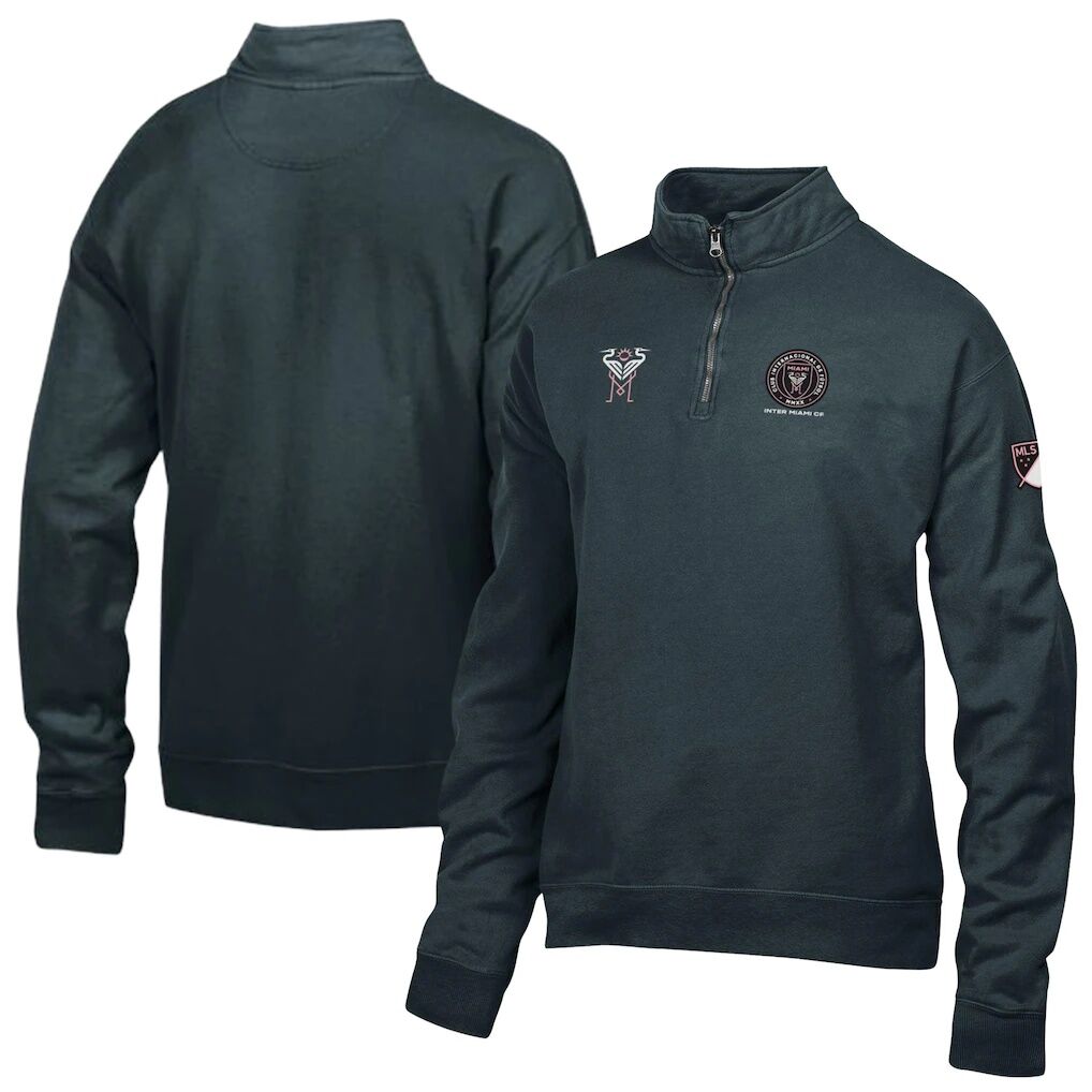 Inter Miami CF Logo ComfortWash Fleece Quarter-Zip Jacket
