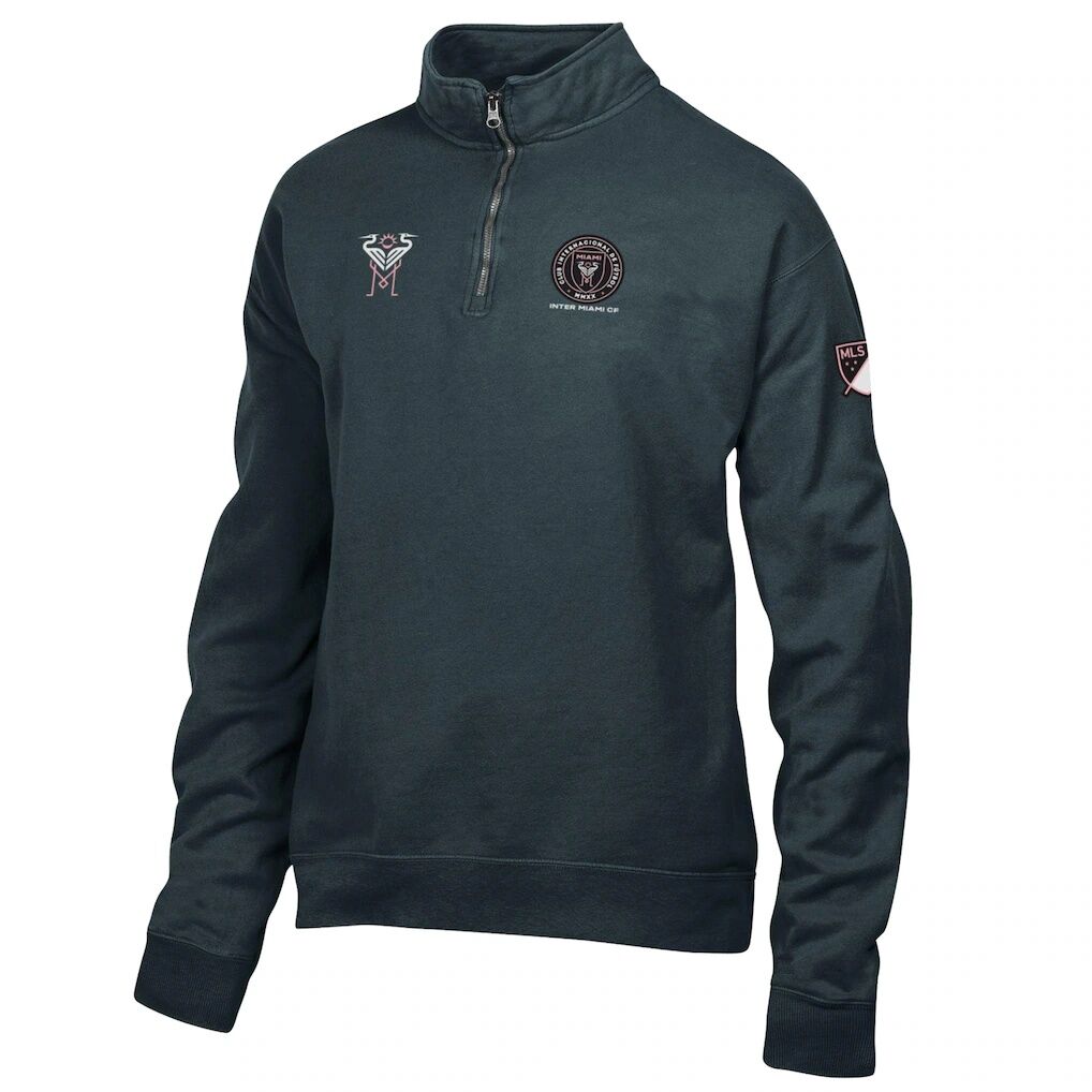 Inter Miami CF Logo ComfortWash Fleece Quarter-Zip Jacket