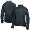 Atlanta United FC Logo ComfortWash Fleece Quarter-Zip Jacket - Black - Front View