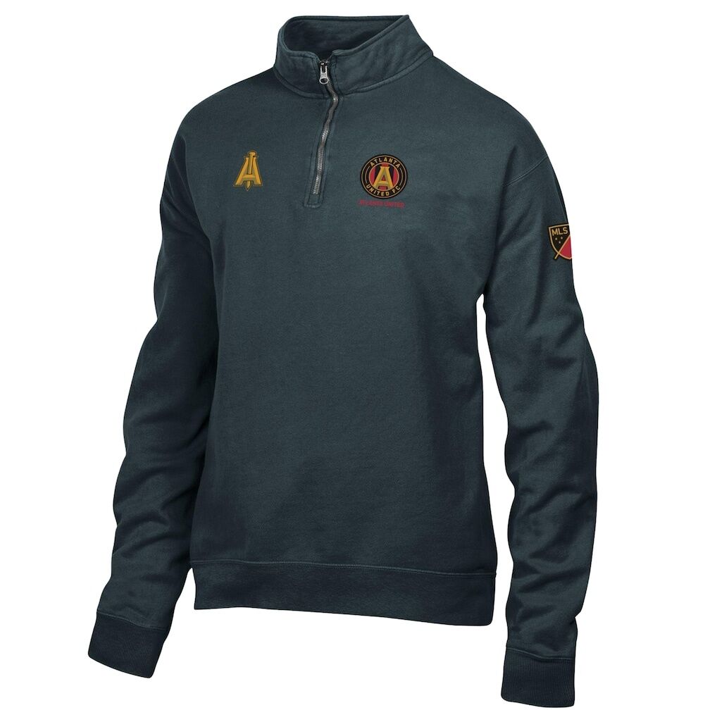Atlanta United FC Logo ComfortWash Fleece Quarter-Zip Jacket