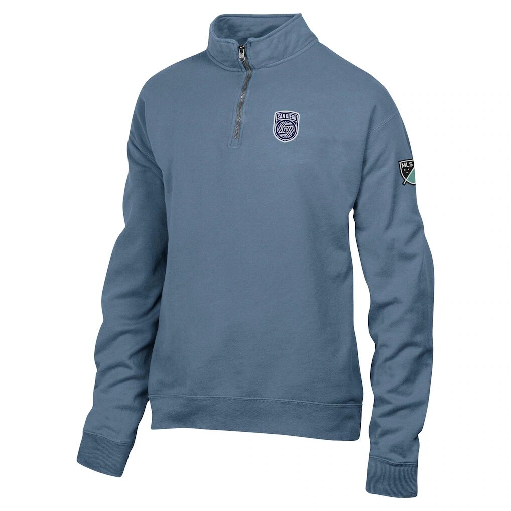 San Diego FC Logo ComfortWash Fleece Quarter-Zip Jacket