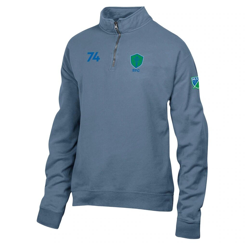 Seattle Sounders FC Logo ComfortWash Fleece Quarter-Zip Jacket