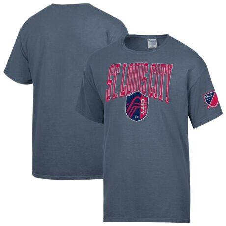 St. Louis CITY SC ComfortWash T-Shirt - Blue - Front View