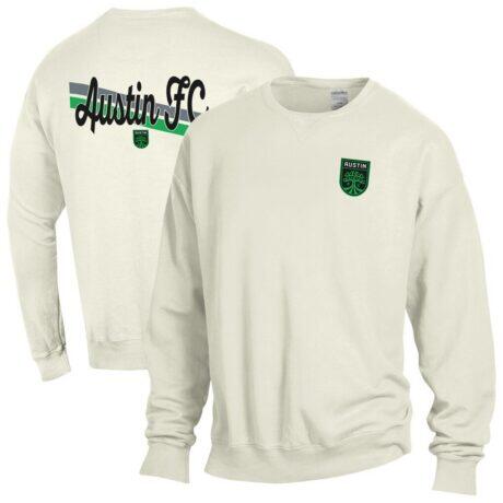 Austin FC Fleece Sweatshirt - Cream - Front View