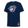 Toronto Blue Jays Mitchell & Ness Youth Retro Logo T-Shirt - Navy - Front View