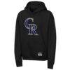 Colorado Rockies Mitchell & Ness Youth Retro Logo Hoodie - Black - Front View