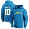 Justin Herbert Los Angeles Chargers Fashion7 Big & Tall Name & Number Fleece Hoodie - - Front View