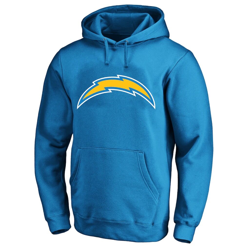 Justin Herbert Los Angeles Chargers Fashion7 Big & Tall Name & Number Fleece Hoodie - Powder Blue