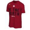 Toronto Raptors Nike Unisex 2026 NBA Playoffs Mantra T-Shirt - Red - Side View