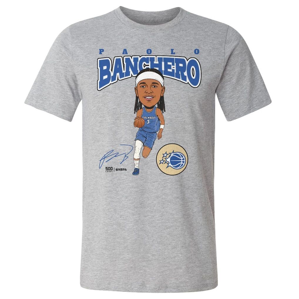 Paolo Banchero Orlando Magic 500 Level Hardwood Comic T-Shirt – Heather Gray