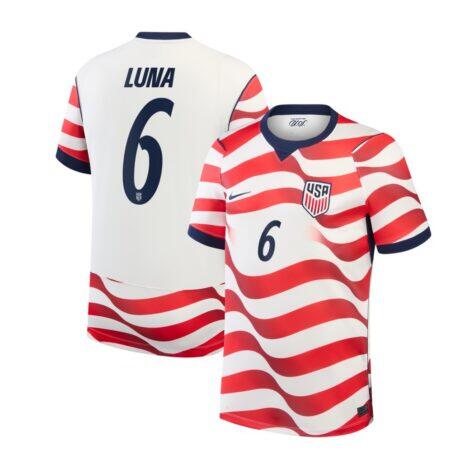Diego Luna USMNT Nike 2026 Home Stadium Replica Jersey - White - Front View
