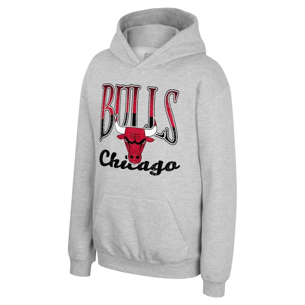 Chicago Bulls Stadium Essentials Youth Sky High Hoodie - Heather Gray