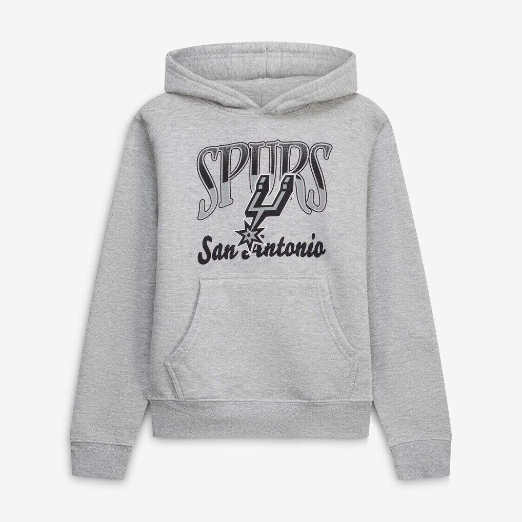 San Antonio Spurs Stadium Essentials Youth Sky High Hoodie - Heather Gray