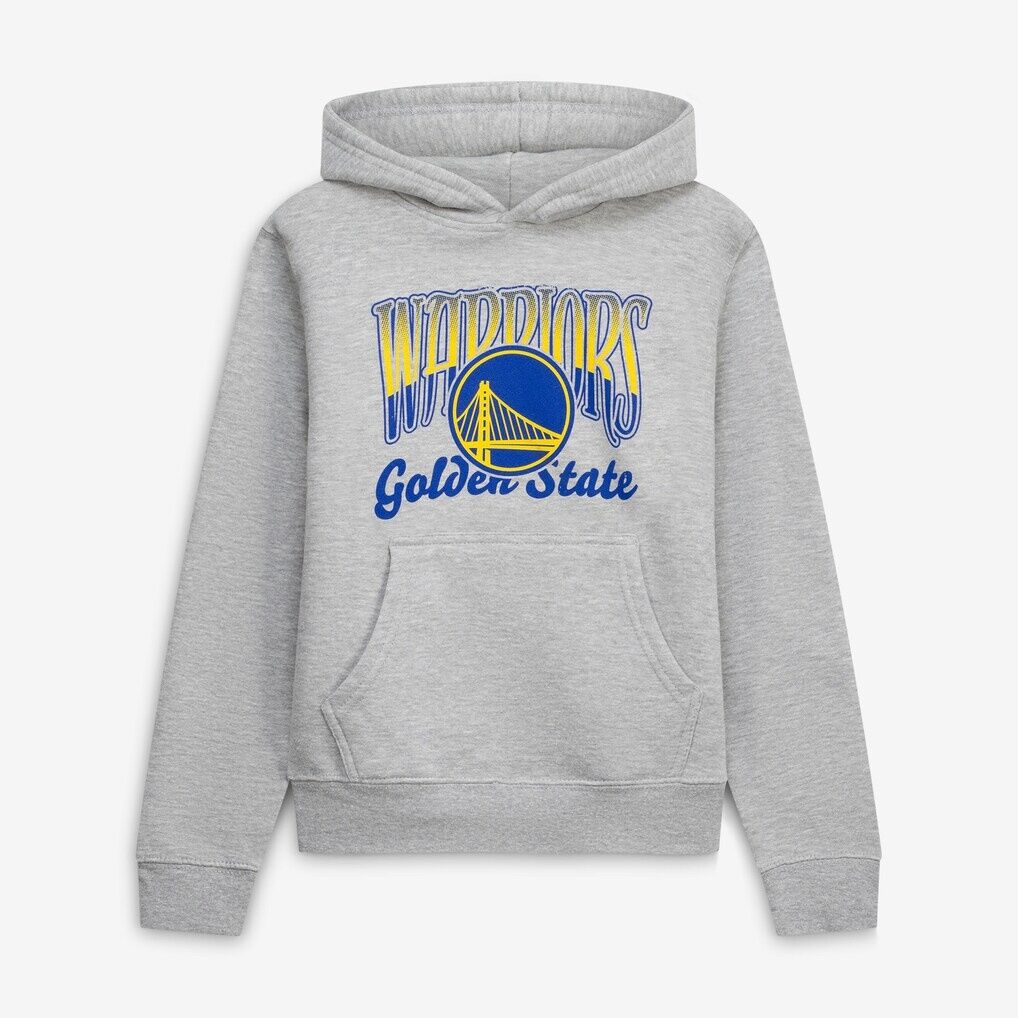 Golden State Warriors Stadium Essentials Youth Sky High Hoodie – Heather Gray
