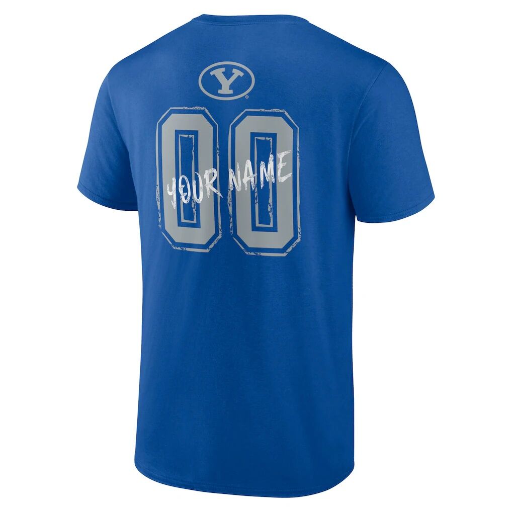 BYU Cougars Hustle Personalized Name & Number T-Shirt - Royal