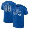 BYU Cougars Hustle Personalized Name & Number T-Shirt - - Front View