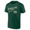 Colorado State Rams Hustle Personalized Name & Number T-Shirt - Green - Side View