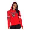 Florida Panthers Concepts Sport Women's Marathon Long-Sleeve Hooded T-Shirt - Red - Front View