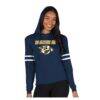 Nashville Predators Concepts Sport Women's Marathon Long-Sleeve Hooded T-Shirt - Navy - Front View