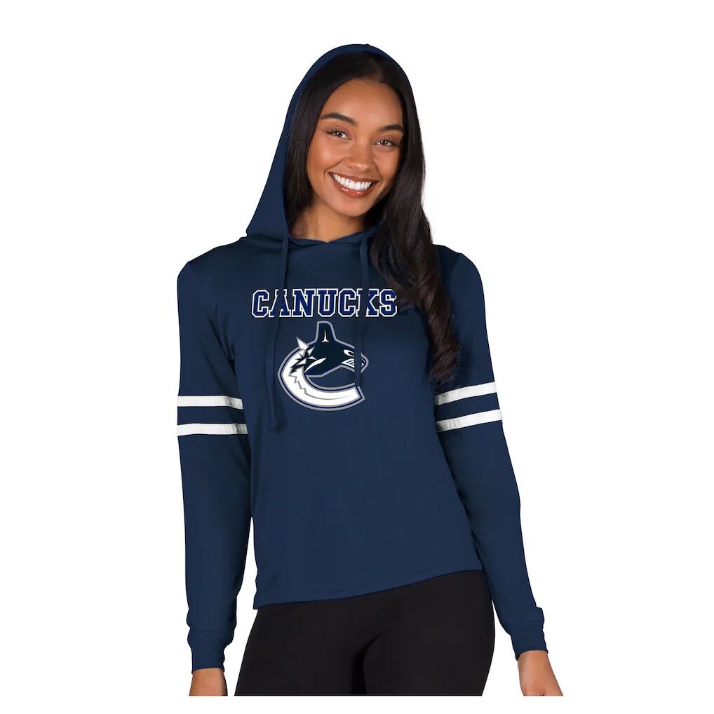 Vancouver Canucks Concepts Sport Women's Marathon Long-Sleeve Hooded T-Shirt