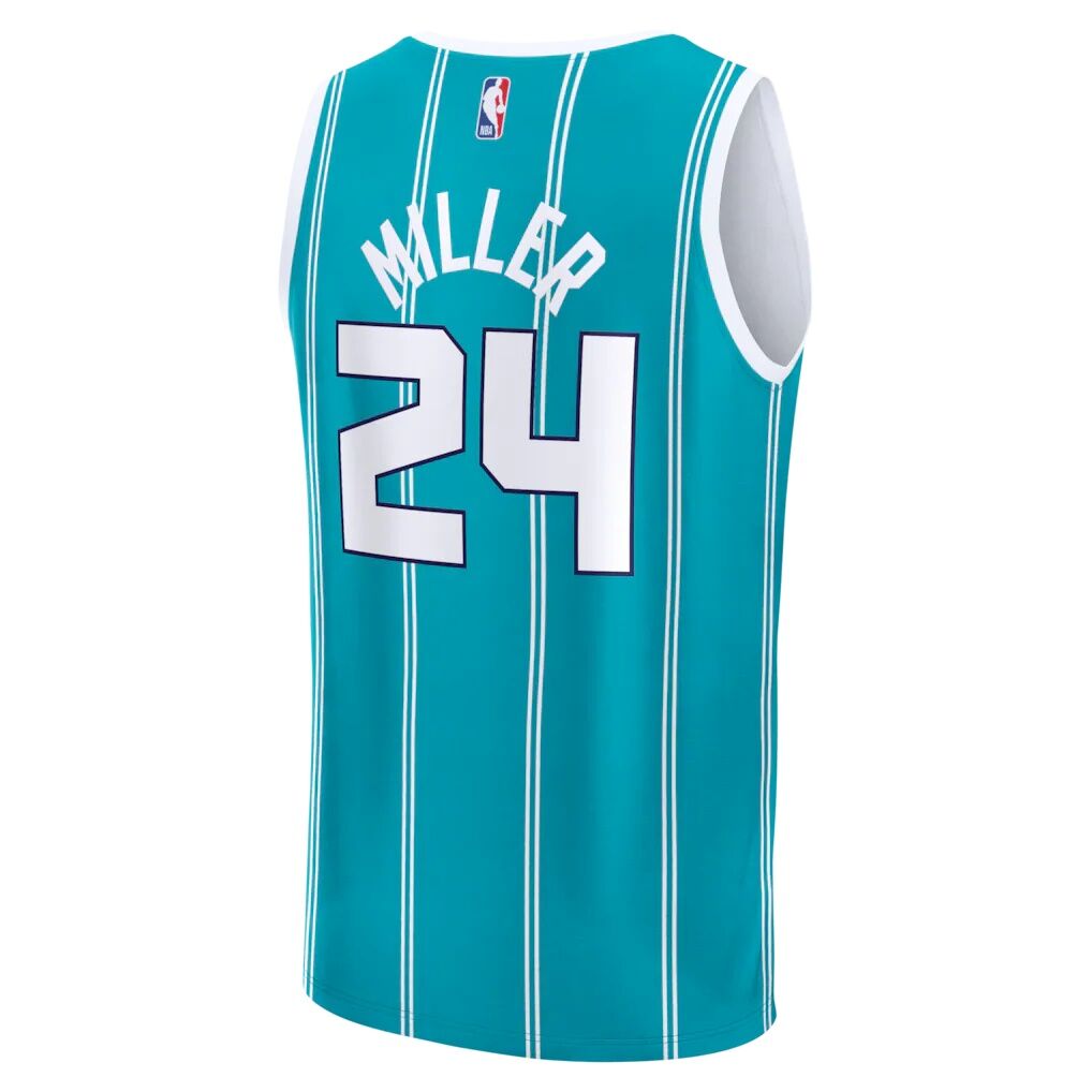 Brandon Miller Charlotte Hornets Fashion7 Youth Fast Break Replica Jersey – Teal – Icon Edition