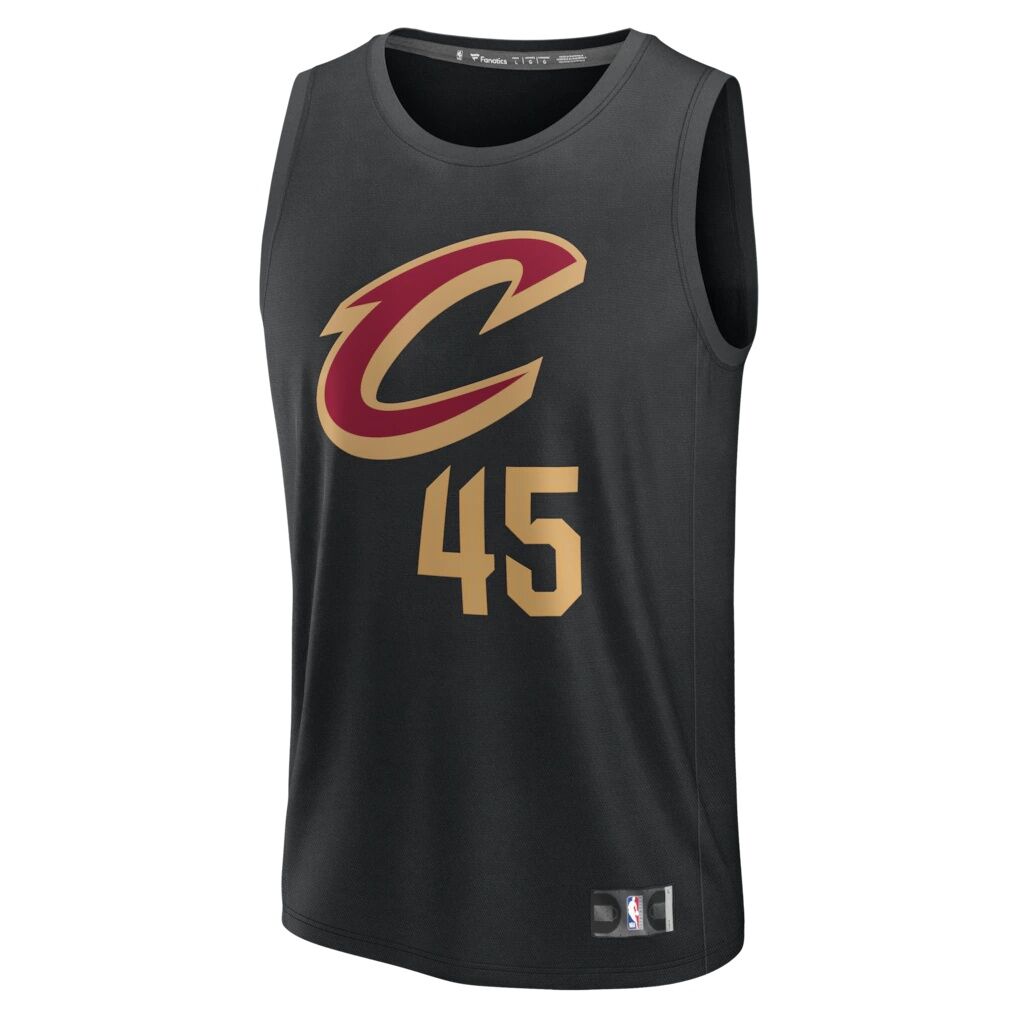 Donovan Mitchell Cleveland Cavaliers Fanatics Youth Fast Break Replica Jersey – Black – Statement Edition