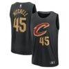 Donovan Mitchell Cleveland Cavaliers Fanatics Youth Fast Break Replica Jersey - Black - - Front View