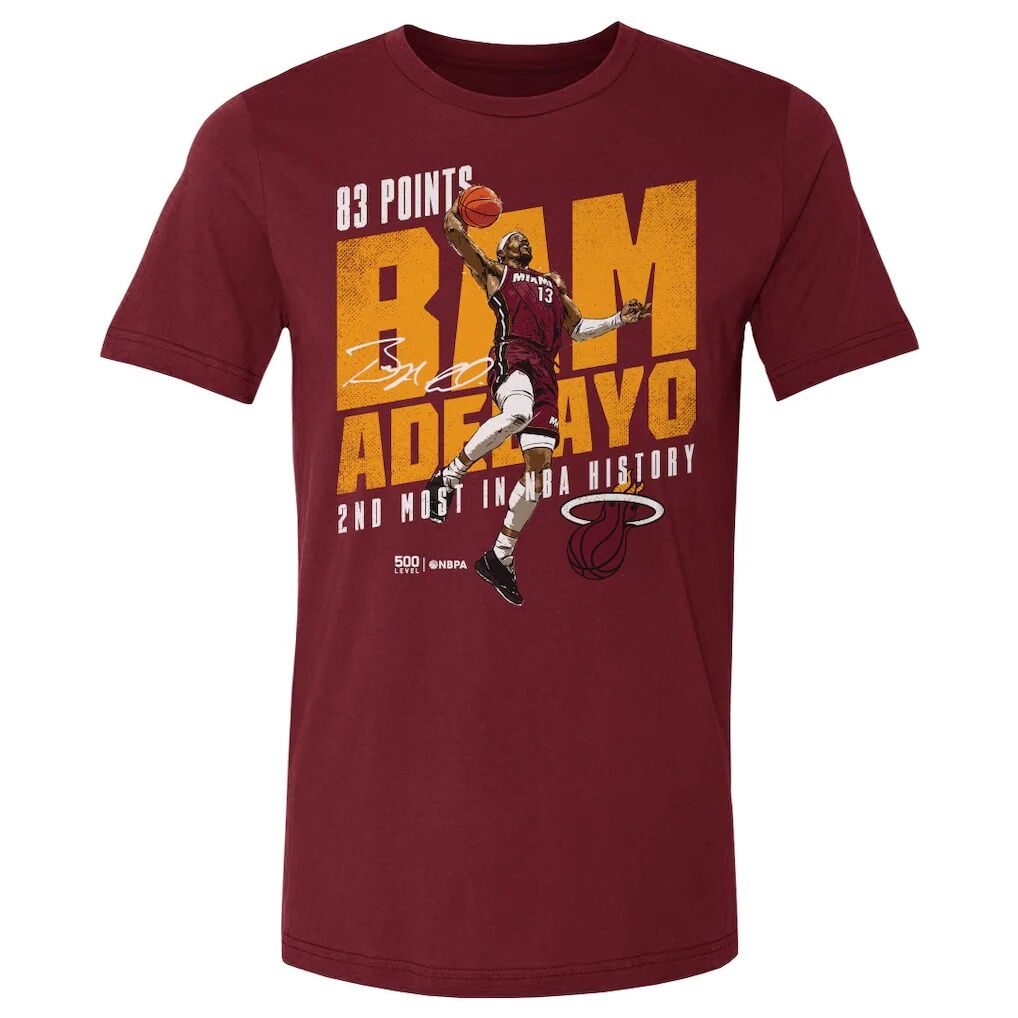 Bam Adebayo Miami Heat 500 Level 83 Points T-Shirt