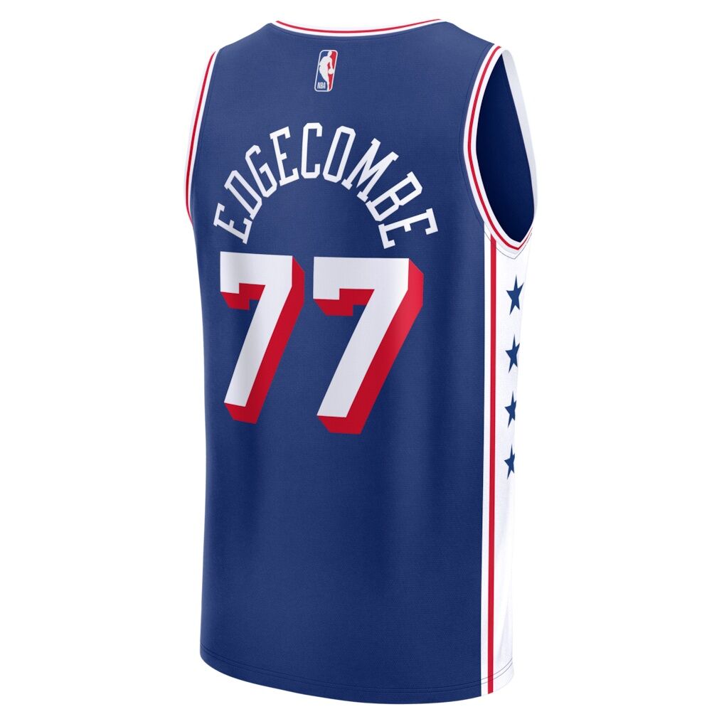 VJ Edgecombe Philadelphia 76ers Fashion7 Fast Break Jersey - Royal - Icon Edition