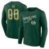Colorado State Rams Hustle Personalized Name & Number Long Sleeve T-Shirt - Green - Front View