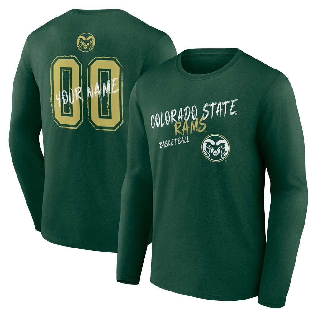 Colorado State Rams Hustle Personalized Name & Number Long Sleeve T-Shirt