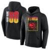 Atlanta Hawks Big & Tall Home Court Pop Personalized Name & Number Hoodie - Black - Front View