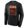 Atlanta Hawks Home Court Pop Personalized Name & Number Sweatshirt - Black - Side View