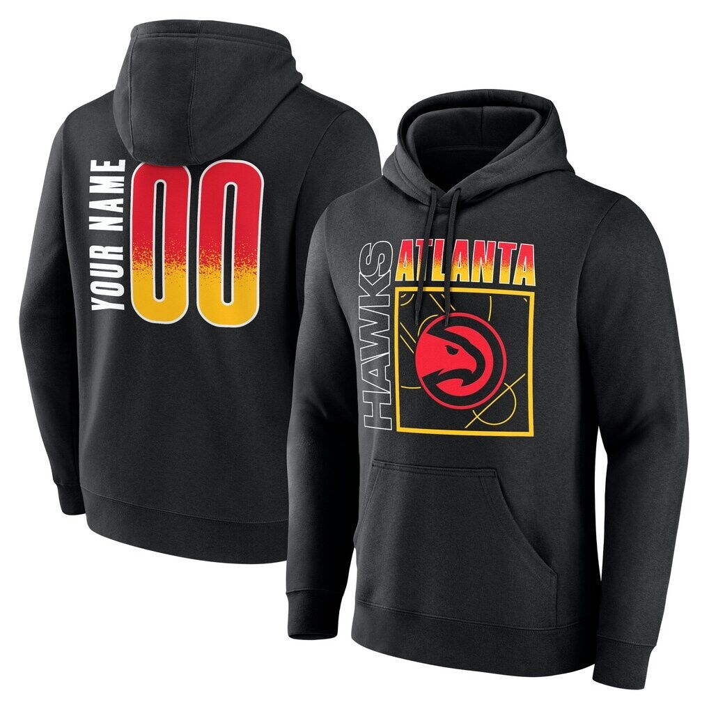 Atlanta Hawks  Home Court Pop Personalized Name & Number Hoodie