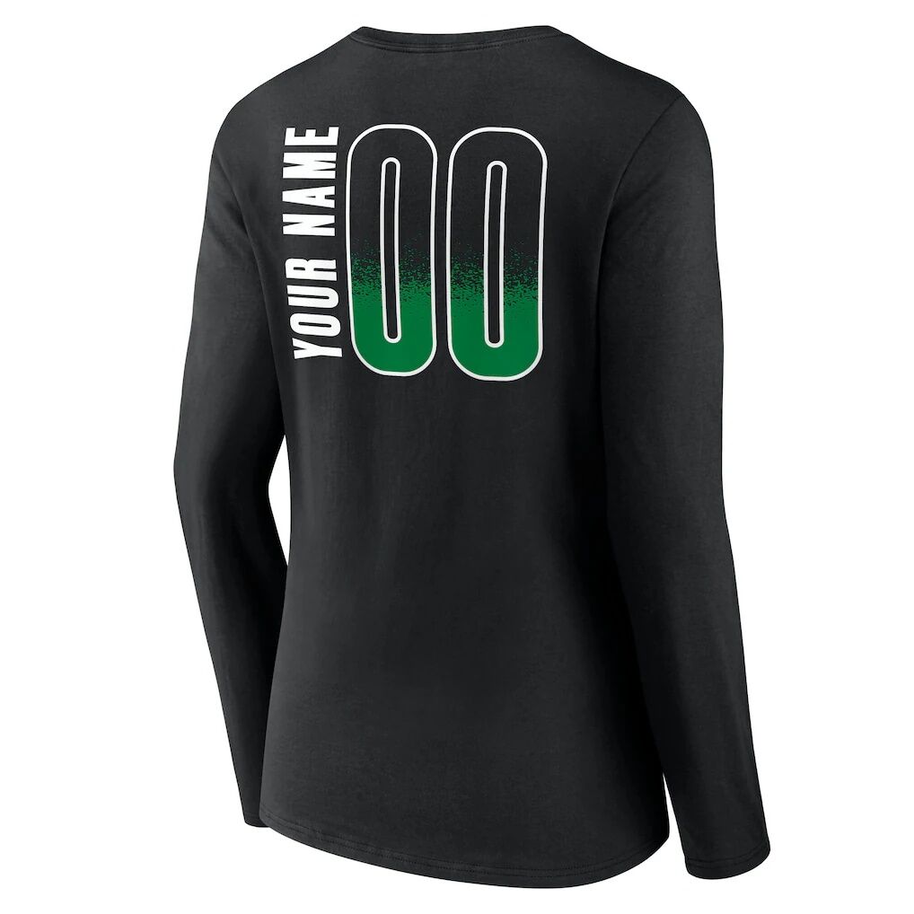 Boston Celtics Women's Home Court Pop Personalized Name & Number Long Sleeve V-Neck T-Shirt