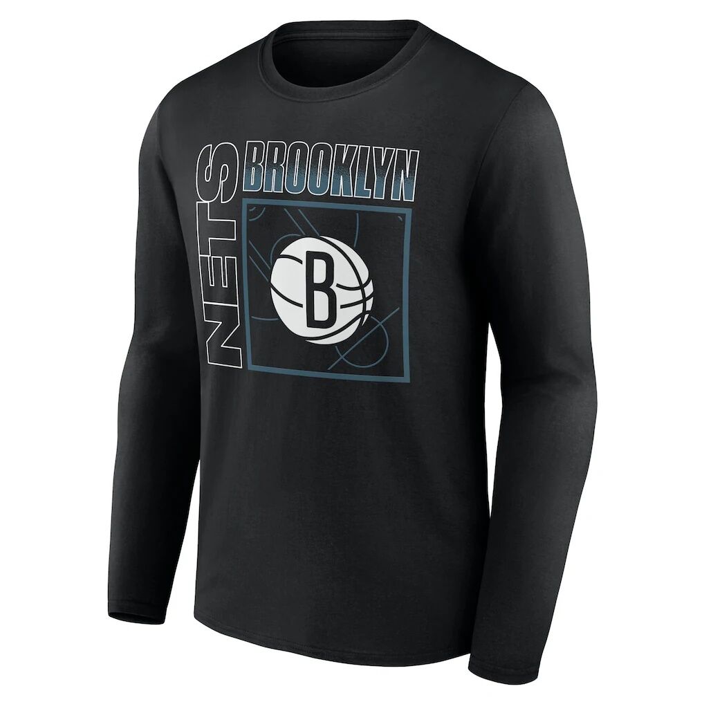 Brooklyn Nets  Home Court Pop Personalized Name & Number Long Sleeve T-Shirt