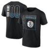 Brooklyn Nets Home Court Pop Personalized Name & Number T-Shirt - Black - Front View