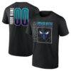 Charlotte Hornets Big & Tall Home Court Pop Personalized Name & Number T-Shirt - Black - Front View