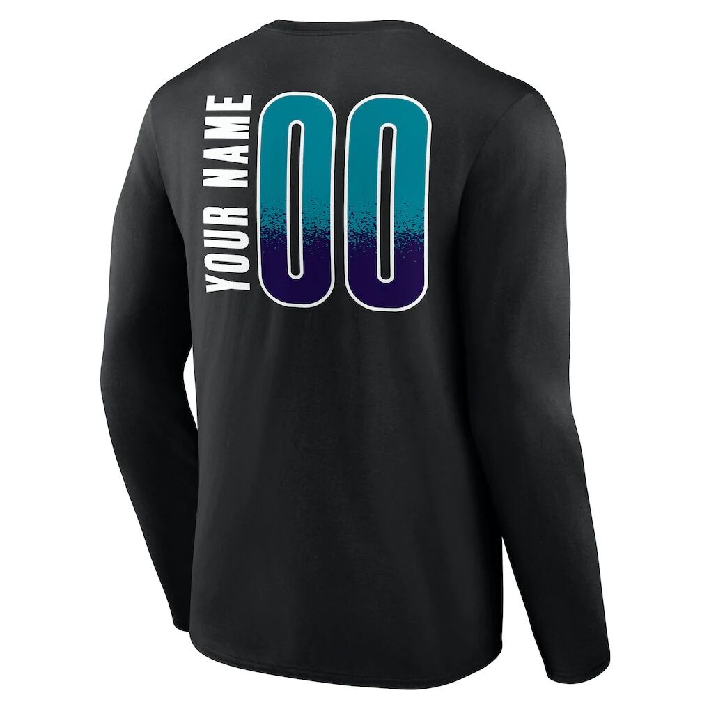 Charlotte Hornets  Home Court Pop Personalized Name & Number Long Sleeve T-Shirt