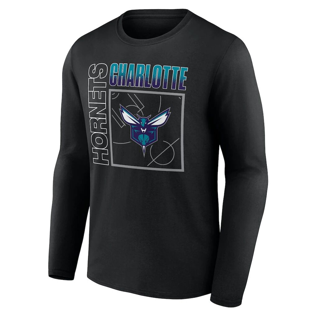 Charlotte Hornets  Home Court Pop Personalized Name & Number Long Sleeve T-Shirt