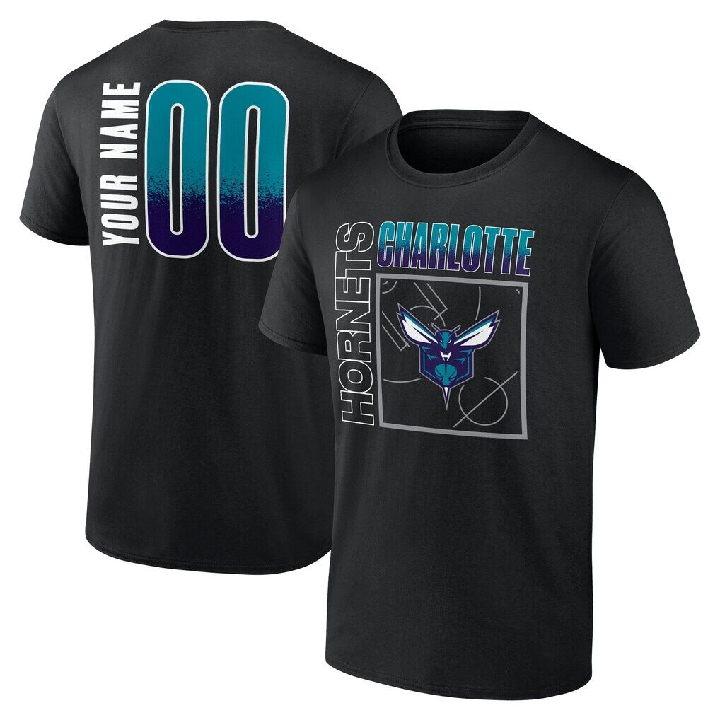 Charlotte Hornets  Home Court Pop Personalized Name & Number T-Shirt