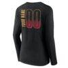 Cleveland Cavaliers Women's Home Court Pop Personalized Name & Number Long Sleeve V-Neck T-Shirt - Black - Detail View