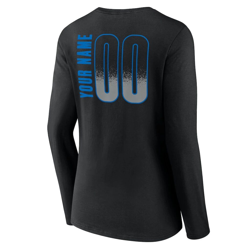 Dallas Mavericks Women's Home Court Pop Personalized Name & Number Long Sleeve V-Neck T-Shirt